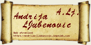 Andrija LJubenović vizit kartica